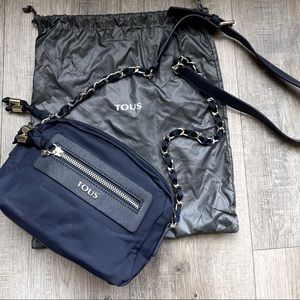 TOUS navy blue crossbody purse